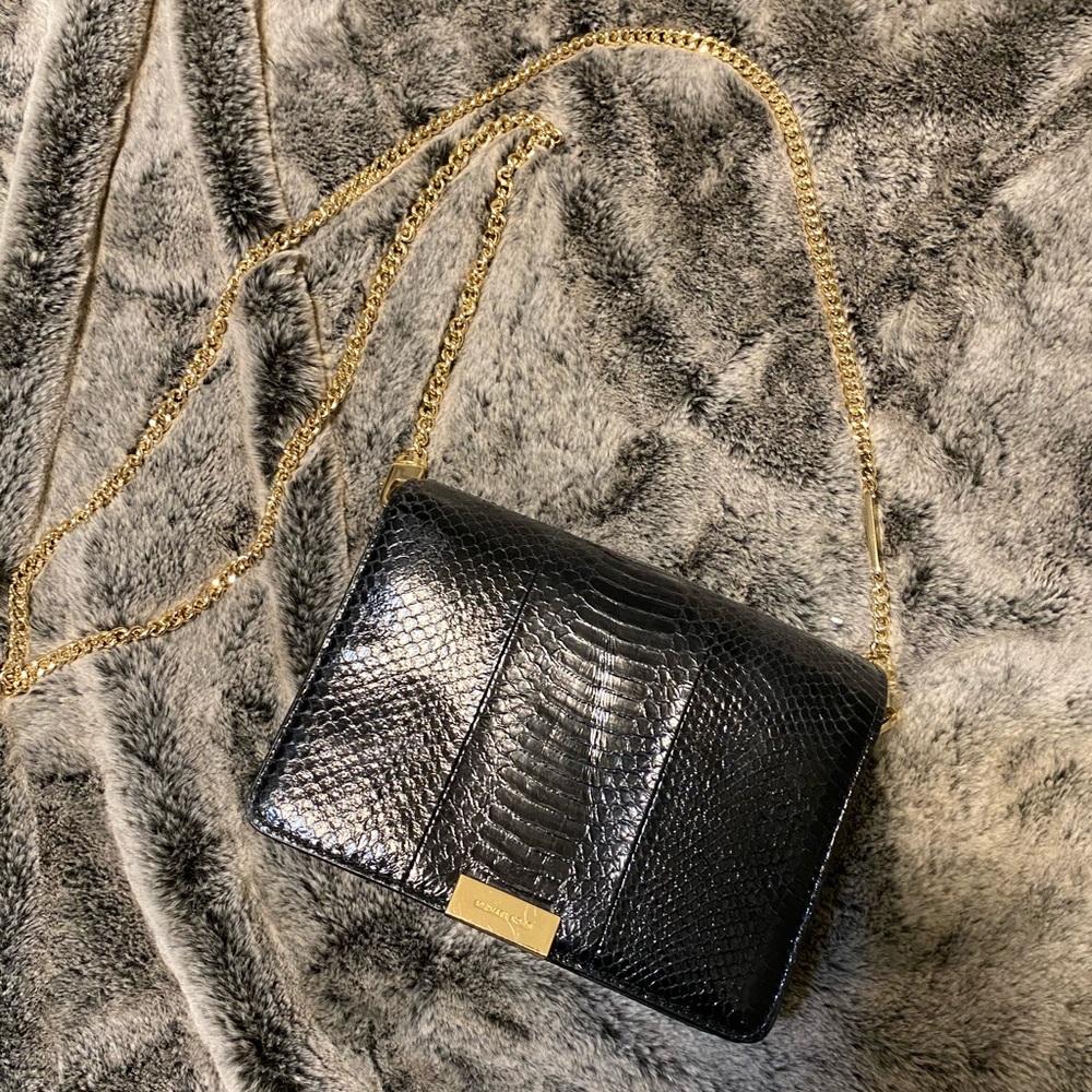 Michael Kors Jade Black Python Crossbody / Clutch - image 1